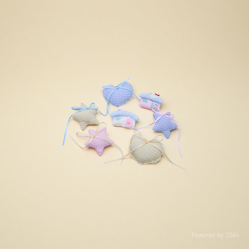 Sweet and trendy toys, cotton-filled heart-shaped five-pointed star fabric accessories, clothing accessories, shoes, socks, hats, house accessories, hair accessories details Picture