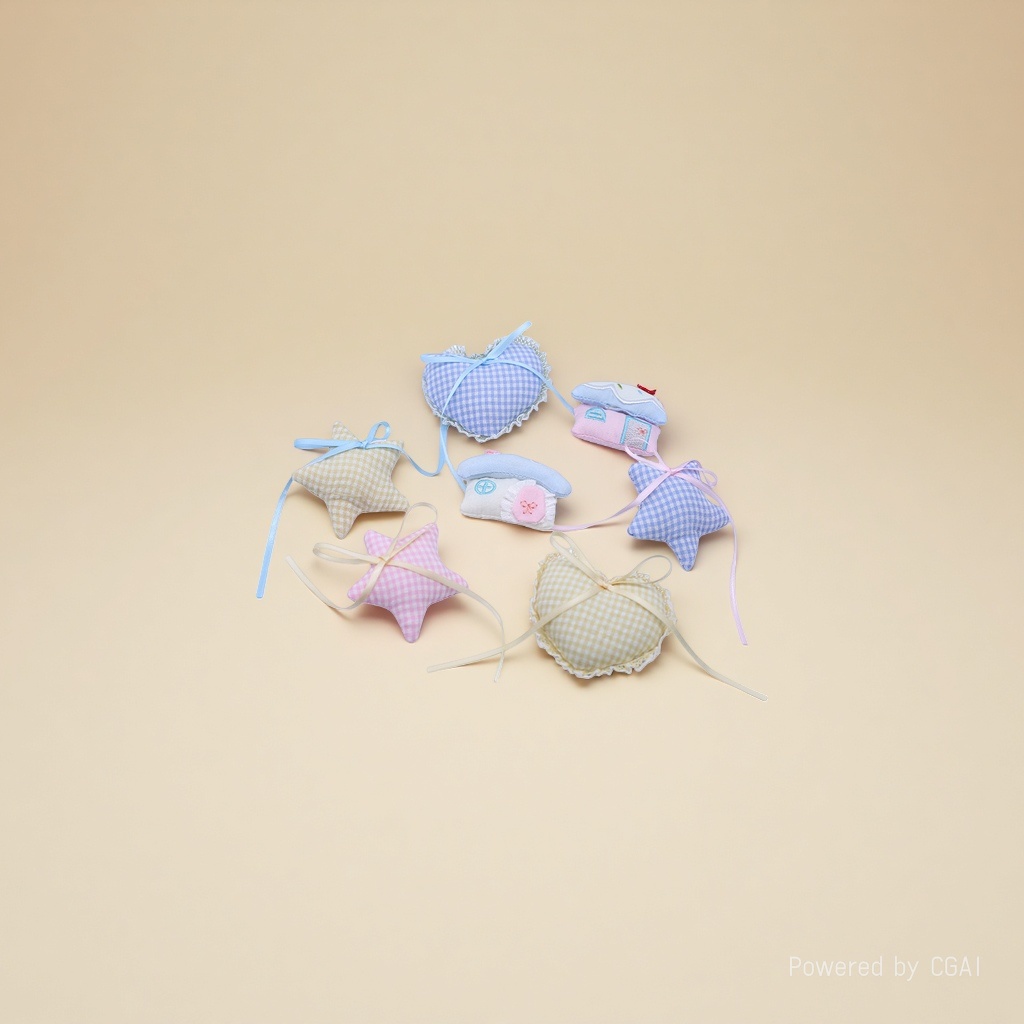 Sweet and trendy toys, cotton-filled heart-shaped five-pointed star fabric accessories, clothing accessories, shoes, socks, hats, house accessories, hair accessories Item Picture