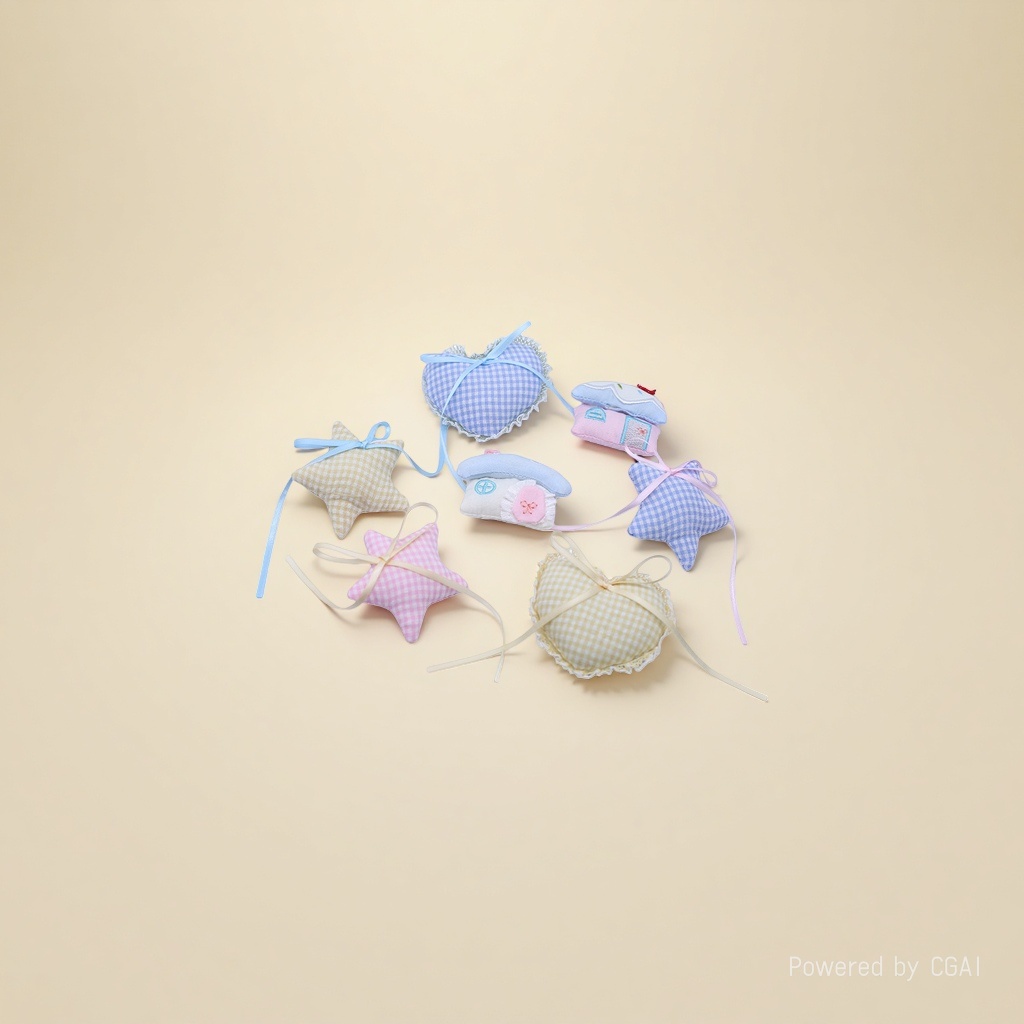 Sweet and trendy toys, cotton-filled heart-shaped five-pointed star fabric accessories, clothing accessories, shoes, socks, hats, house accessories, hair accessories Specification image
