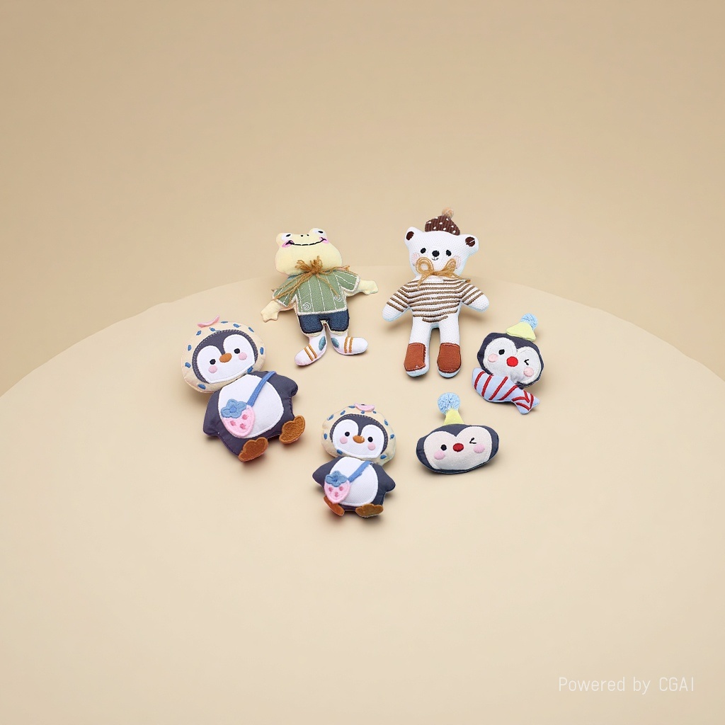 Korean-style cartoon bear penguin accessories, DIY trendy toys and accessories, fabric frog bags, decorations, clothing, hats and accessories details Picture