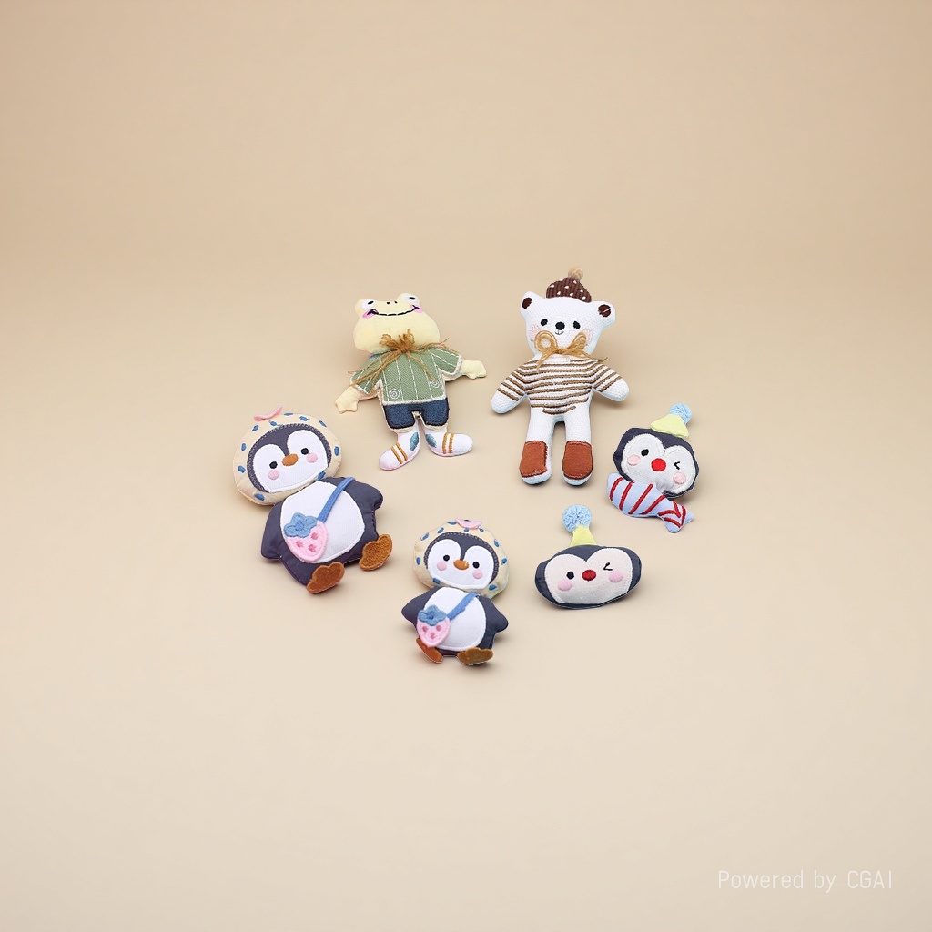 Korean-style cartoon bear penguin accessories, DIY trendy toys and accessories, fabric frog bags, decorations, clothing, hats and accessories Application Scenario