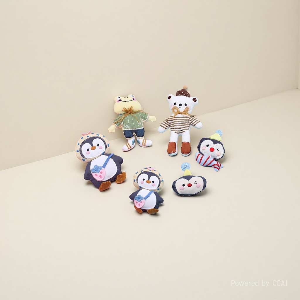 Korean-style cartoon bear penguin accessories, DIY trendy toys and accessories, fabric frog bags, decorations, clothing, hats and accessories Specification image