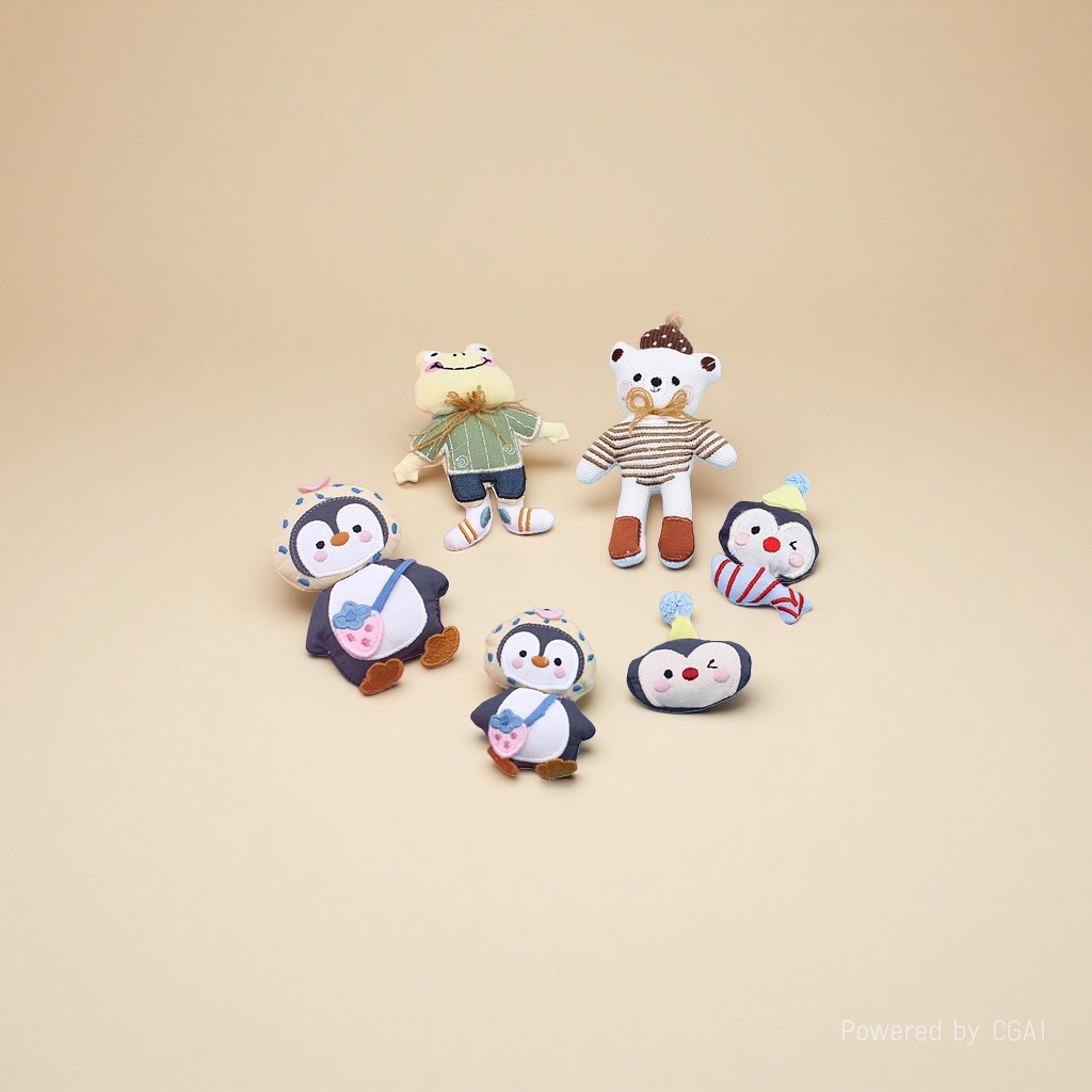 Korean-style cartoon bear penguin accessories, DIY trendy toys and accessories, fabric frog bags, decorations, clothing, hats and accessories Item Picture