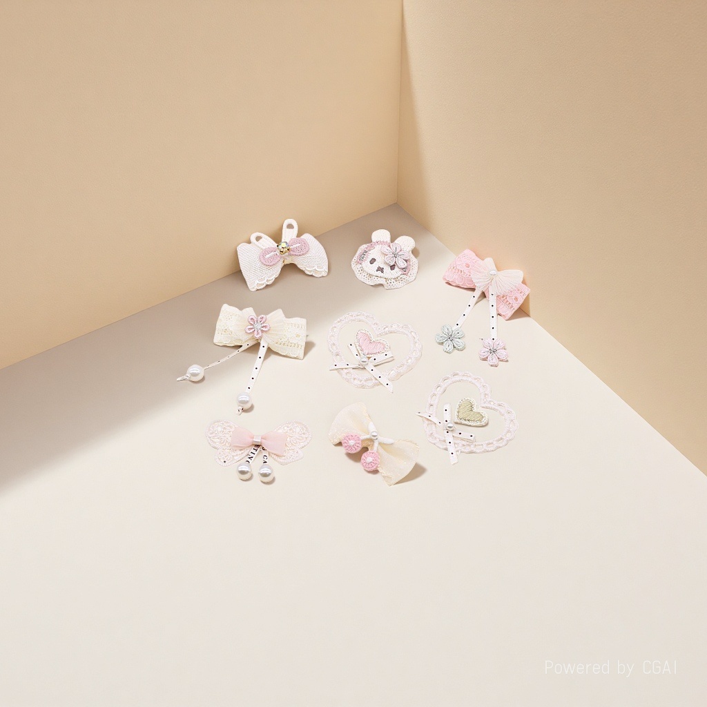 Pink girlish little bow, Ins-style baby and children's clothing, hair accessories, decorative items, shoes, socks and accessories Specification image