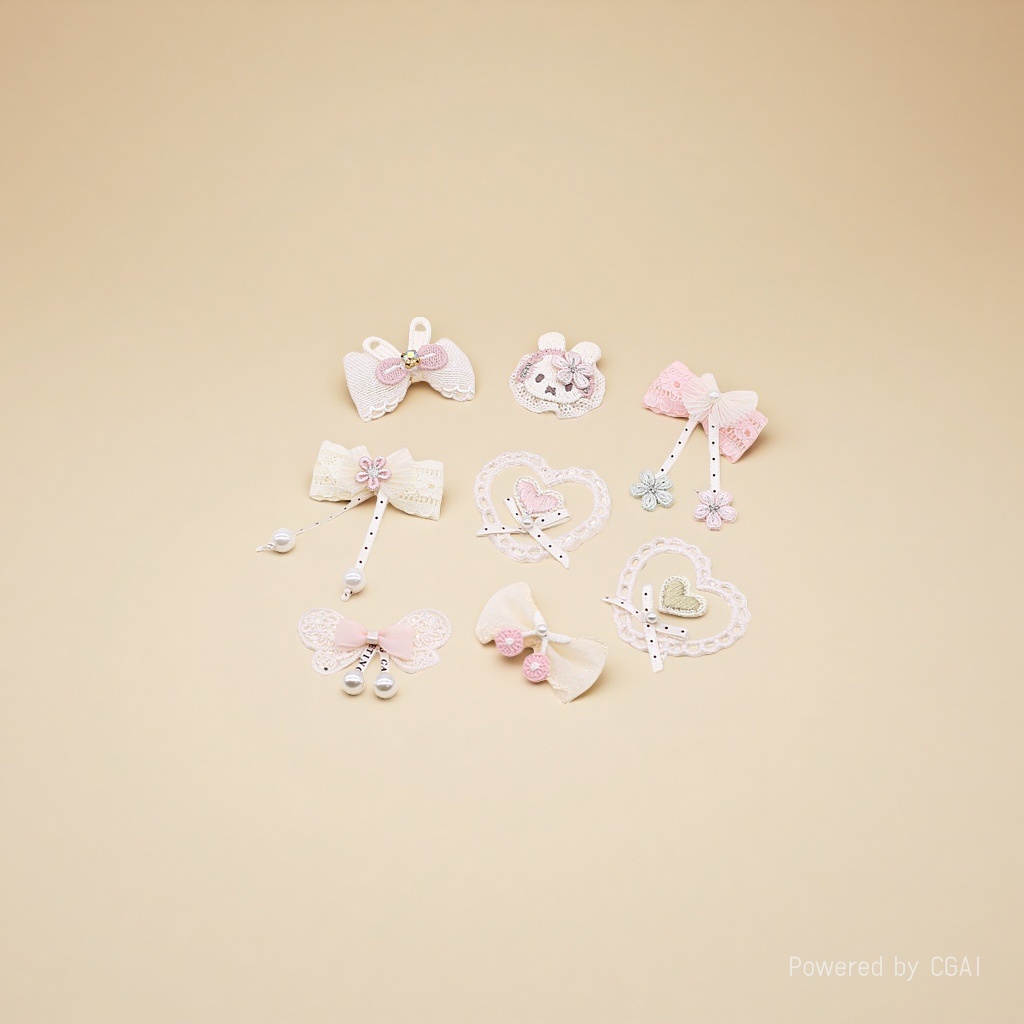 Pink girlish little bow, Ins-style baby and children's clothing, hair accessories, decorative items, shoes, socks and accessories Item Picture