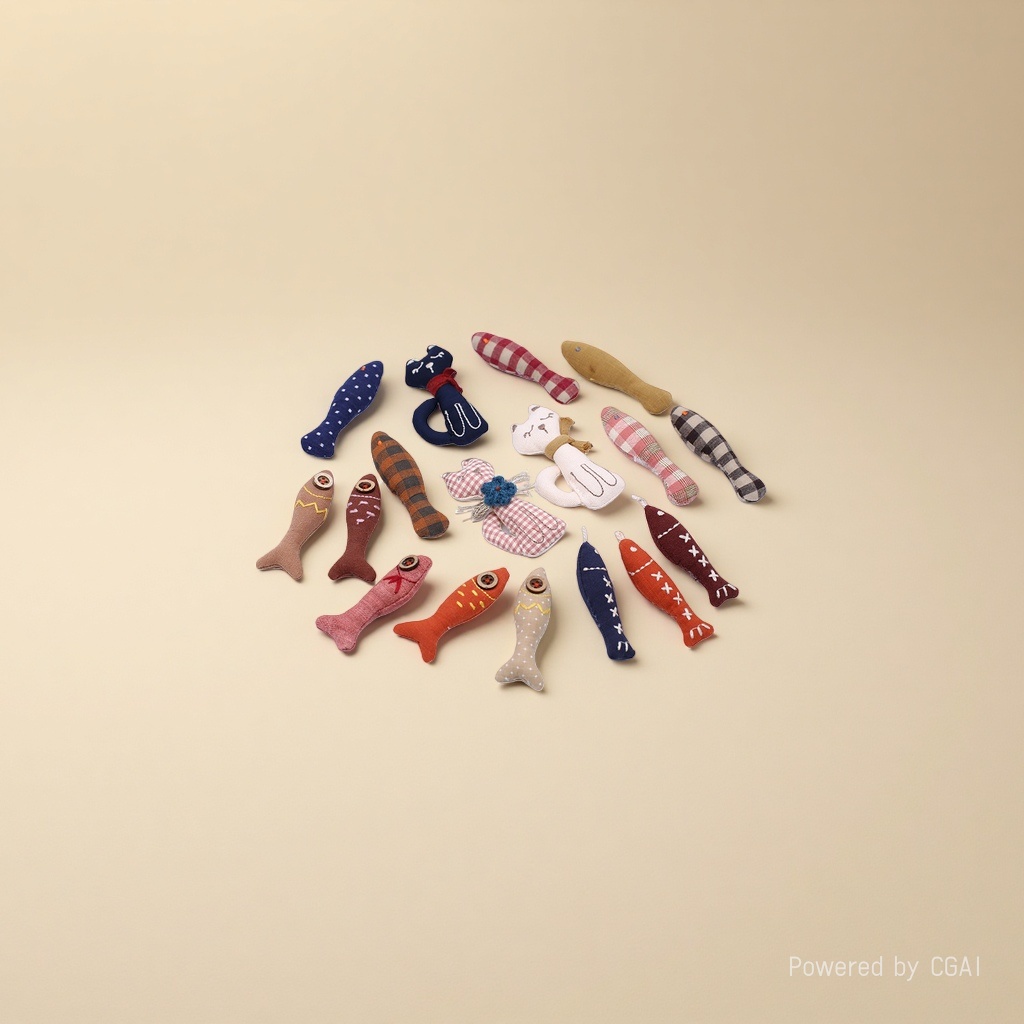 New cat and little fish fabric pendants, accessories, children's clothing, shoes, socks, hats, bags, semi-finished products, handcrafted materials and accessories Application Scenario