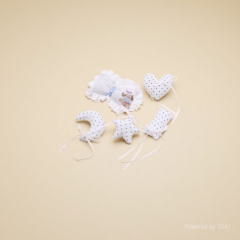 Polka dot Moon Heart DIY clothing accessories, Five-pointed Star trendy bags and decorations details Picture