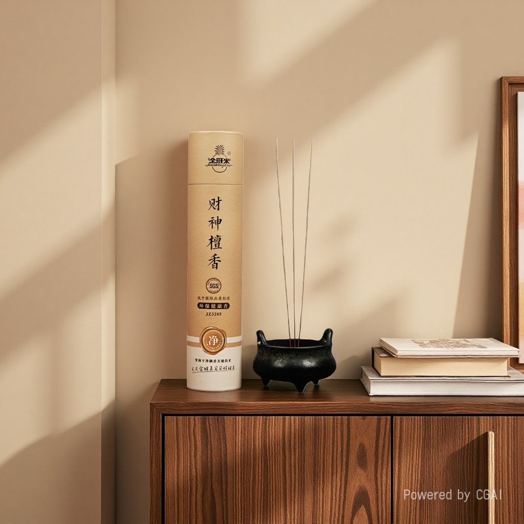 Jin Wanglai Wealth God Sandalwood Incense, Bucket Incense, Bamboo Stick Incense, Buddha Worship Incense, environmentally friendly and healthy Sandalwood Incense