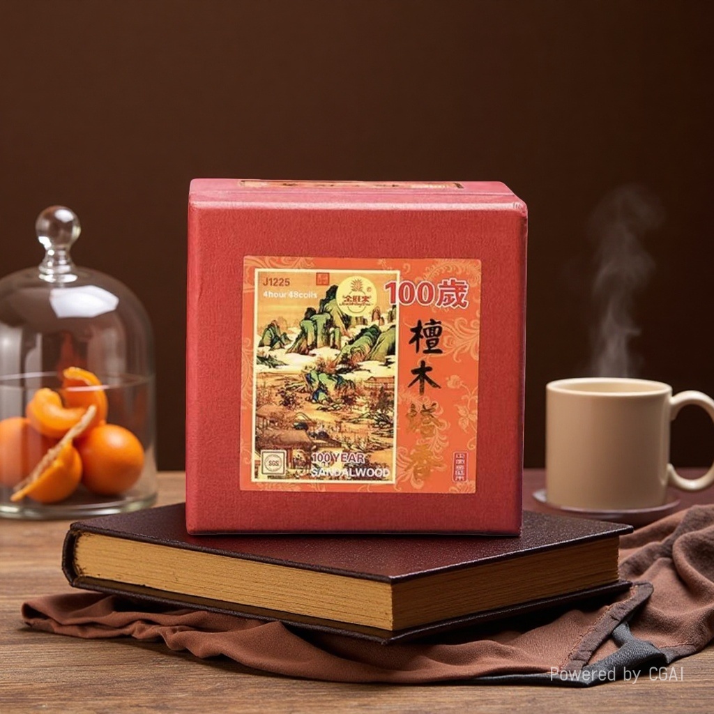 Jinwanglai Sandalwood Pagoda Incense Coil Incense 4-hour Pagoda Incense home Incense Offering for Buddha Sandalwood Incense Smokeless incense Specification image