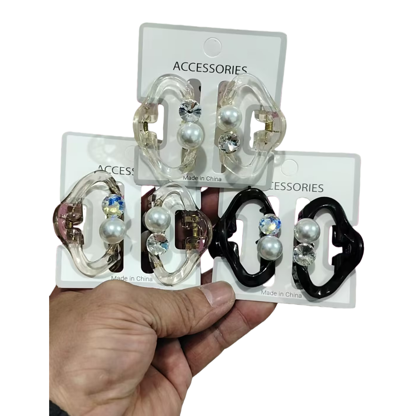 New high-end acrylic cloud gripper, shark gripper, large hair volume, back of the head, hair gripper for women Item Picture