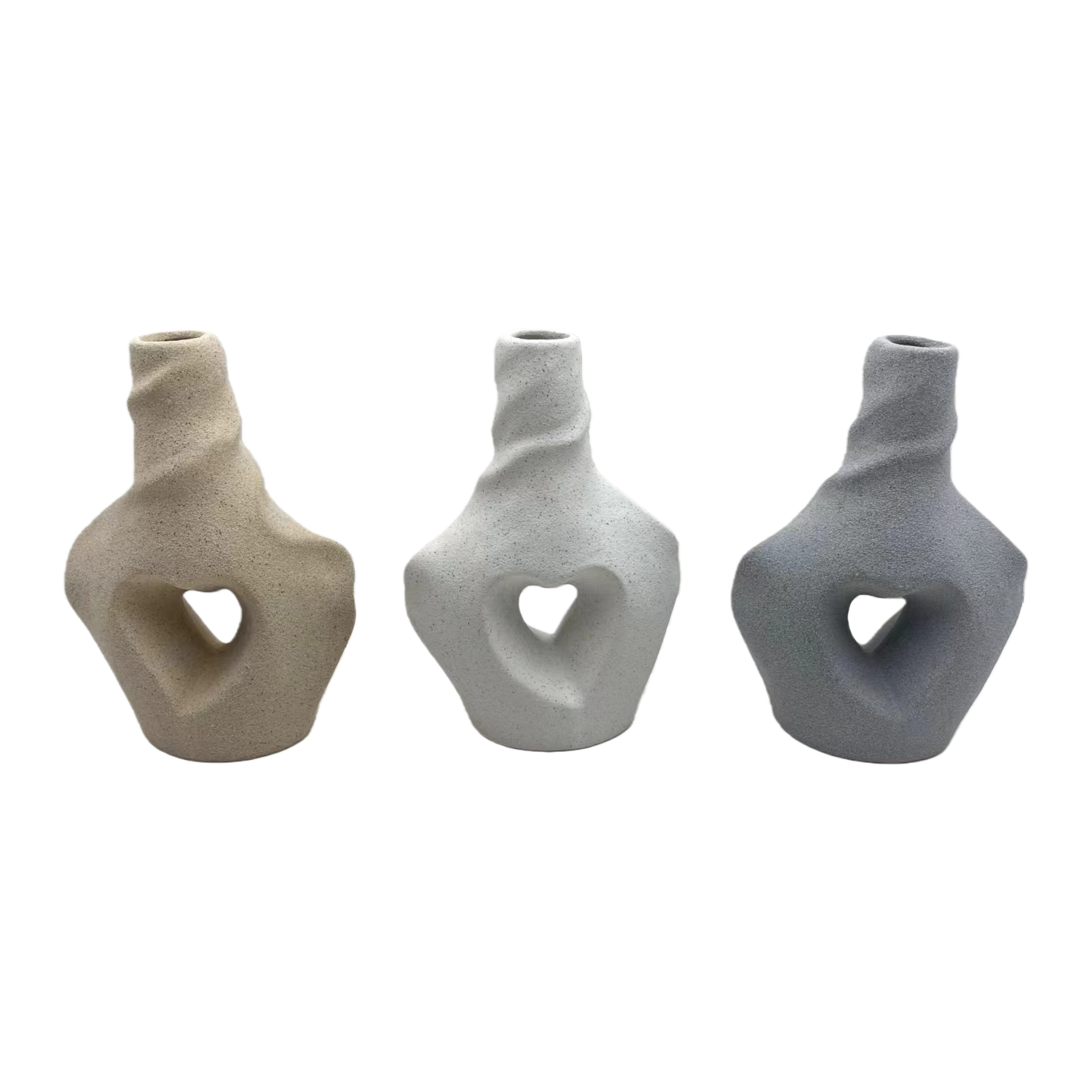 Creative abstract geometric ceramic sand glaze vases, high-end decorative items, home living room decoration, table flower vases wholesale Item Picture