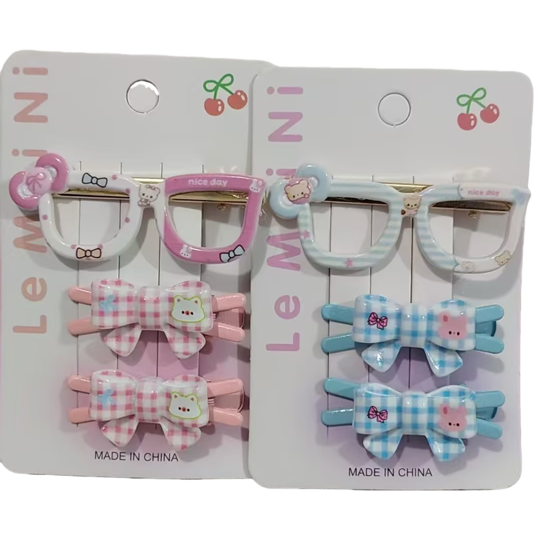 New cute glasses, frame hair clips, sweet and girlish, versatile and practical, a perfect hair styling tool and headwear Item Picture