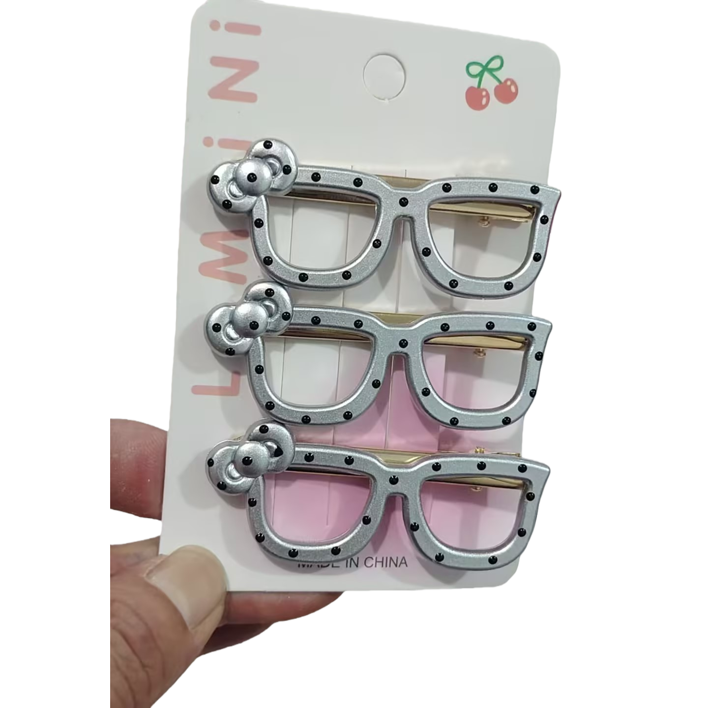 Cute cartoon glasses, bone bangs clips, girlish heart, versatile broken hair clips, children's decoration, duckbill clips, hair accessories, hair clips Item Picture