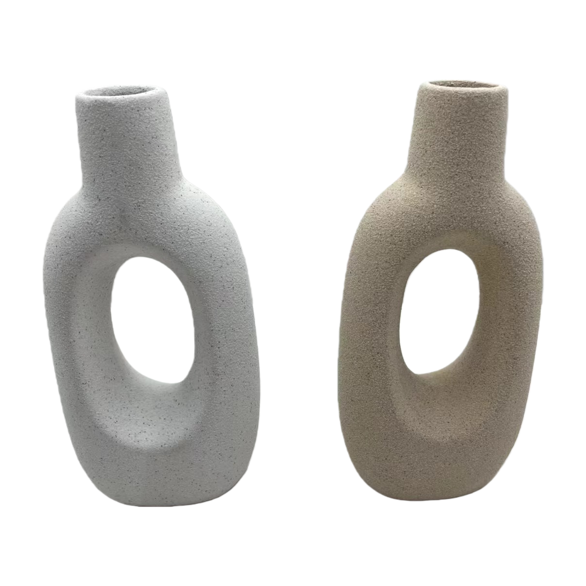 Simple ceramic sand glaze vase, water-cultivated Nordic modern creative home living room dining table, dried flower arrangement decorative item Item Picture