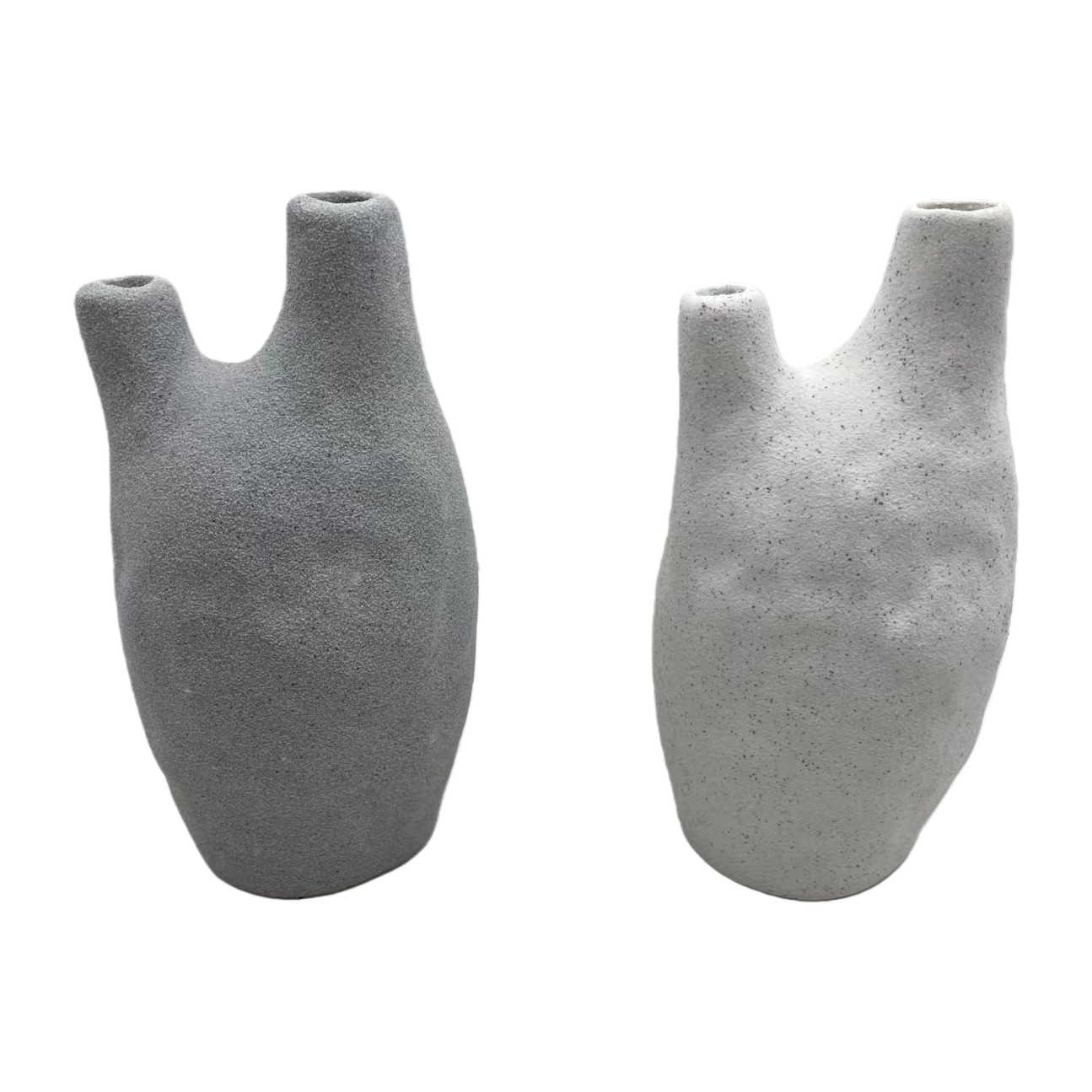 Nordic Ins-style plain vase, ceramic sand glaze vase, home living room decorative item, flower arrangement, creative homestay art display Item Picture