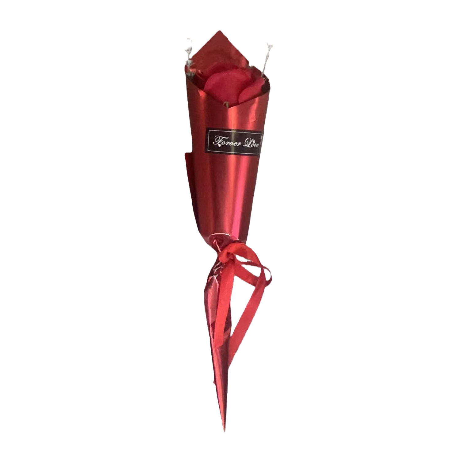 Red simulated rose bouquet, knitted paper flower garden rose simulation Item Picture