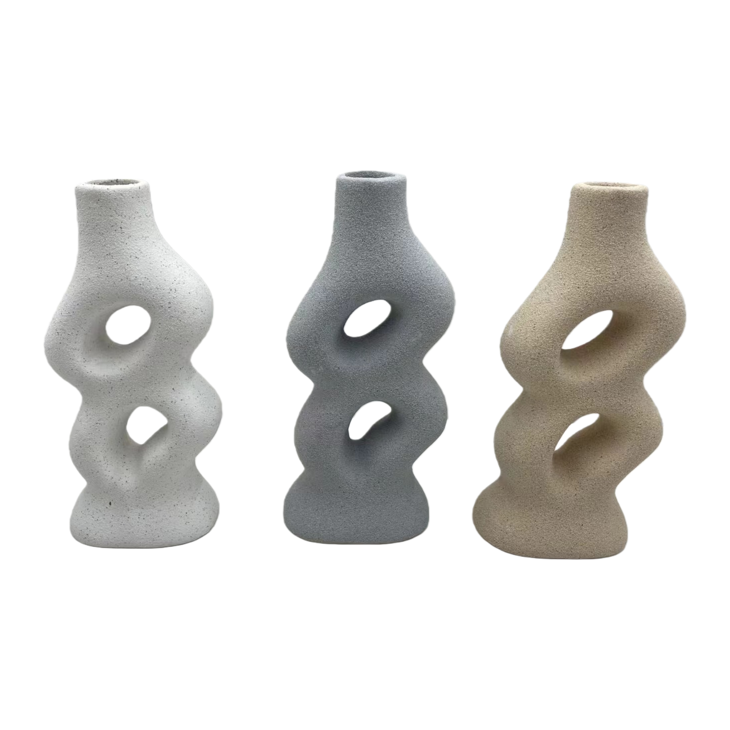 Ceramic high-end sand-glazed vase, small household living room, entrance hall, TV cabinet, Wabi-sabi decorative item, vase Item Picture