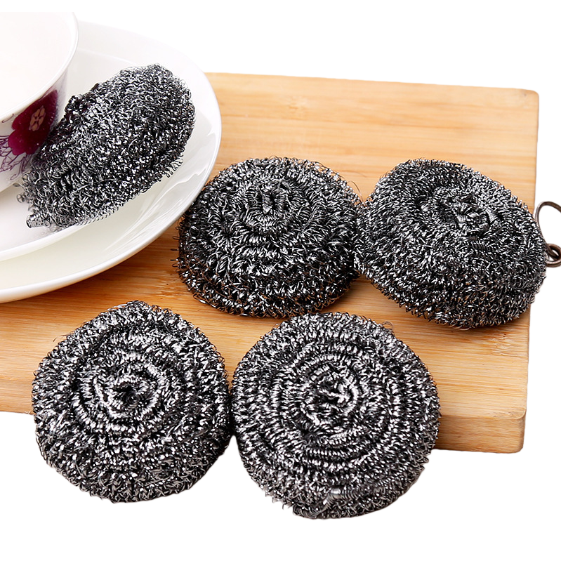 Three-in-one cup brush, stainless steel wire ball, hard bristle brush, kitchen cleaning tools, cleaning utensils Item Picture