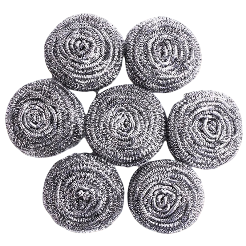 Stainless steel wire ball kitchen cleaning brush, three-in-one cup brush, hard bristle brush cleaning tool Item Picture