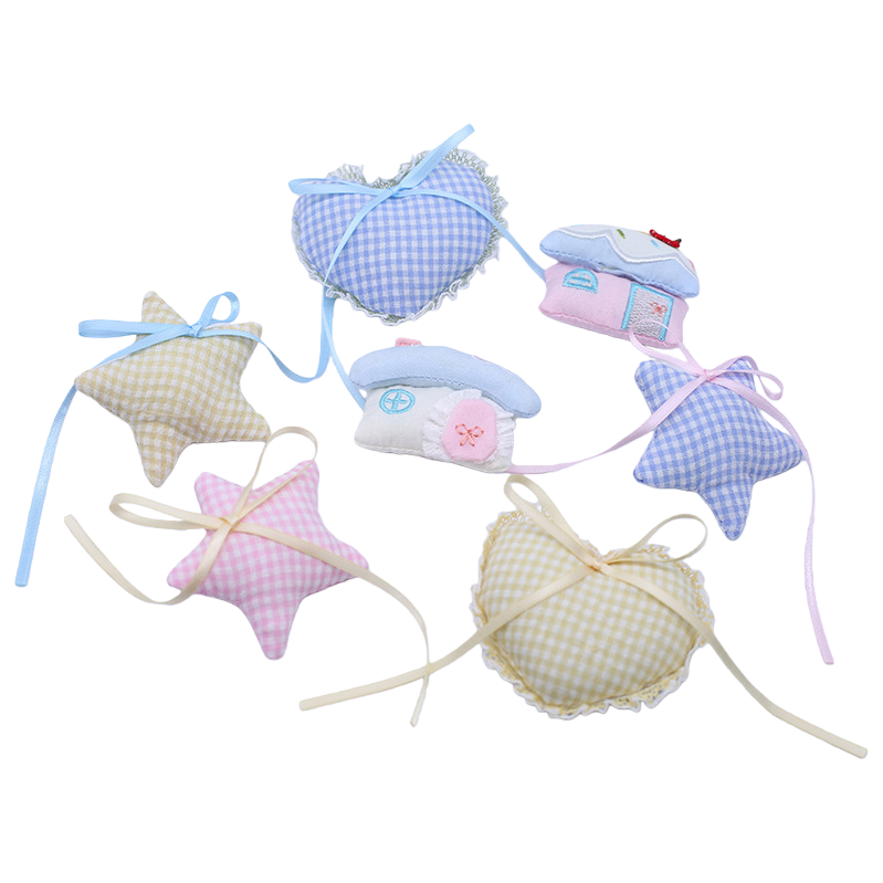 Sweet and trendy toys, cotton-filled heart-shaped five-pointed star fabric accessories, clothing accessories, shoes, socks, hats, house accessories, hair accessories