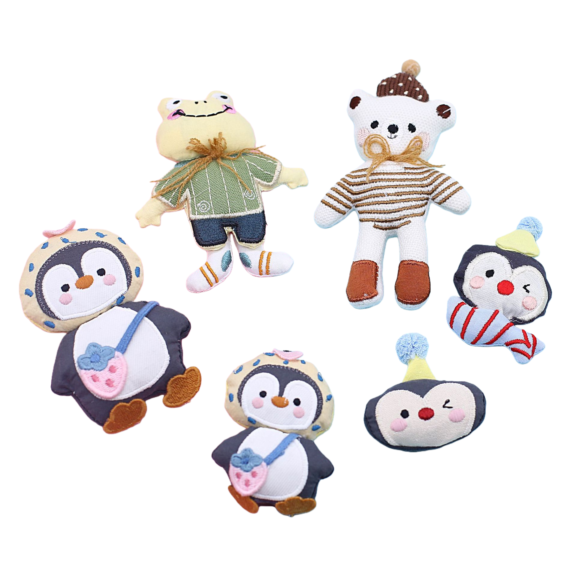 Korean-style cartoon bear penguin accessories, DIY trendy toys and accessories, fabric frog bags, decorations, clothing, hats and accessories