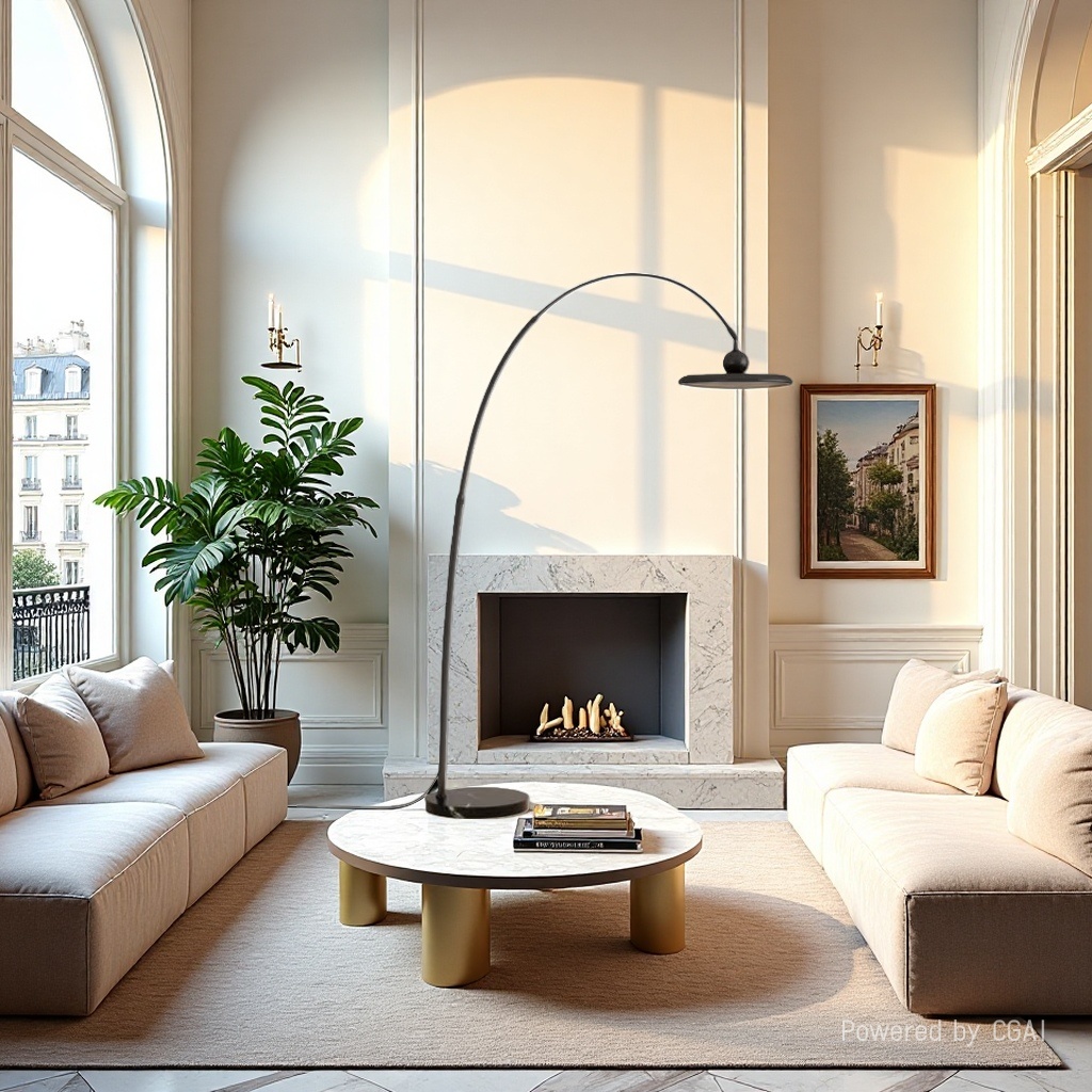 Modern, simple and creative sunset standing learning multi-functional floor lamp, fashionable floor lamp details Picture