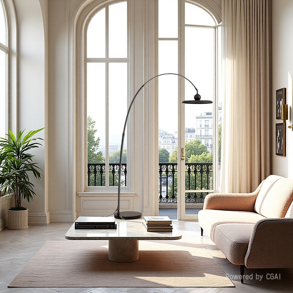 Modern, simple and creative sunset standing learning multi-functional floor lamp, fashionable floor lamp Specification image