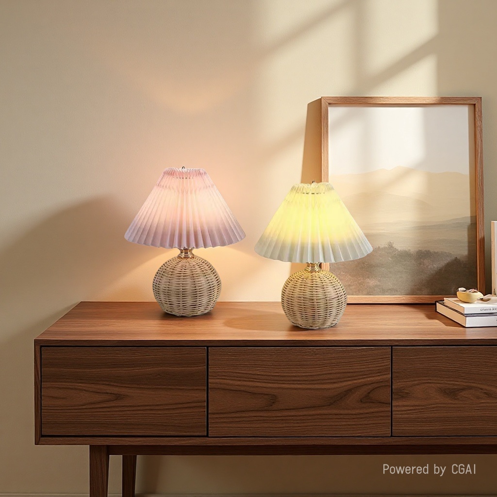 Retro smart LED desktop lamp, atmosphere sunset lamp, ordinary lighting table lamp, table lamp, table lamp Application Scenario