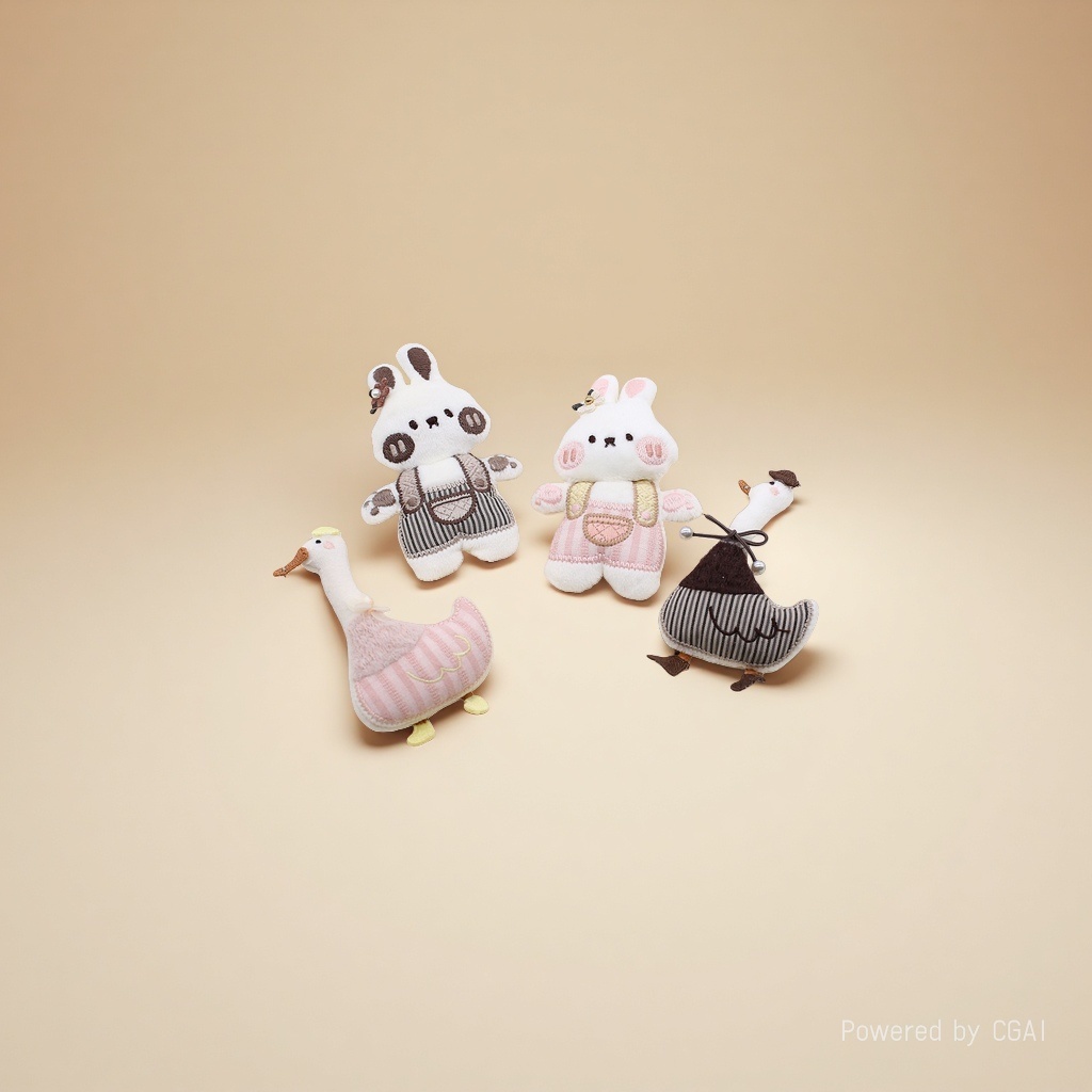 New plush rabbit DIY clothing accessories, forest-style duck shoes, socks, hats, bags, gloves, scarves, decorative accessories Item Picture