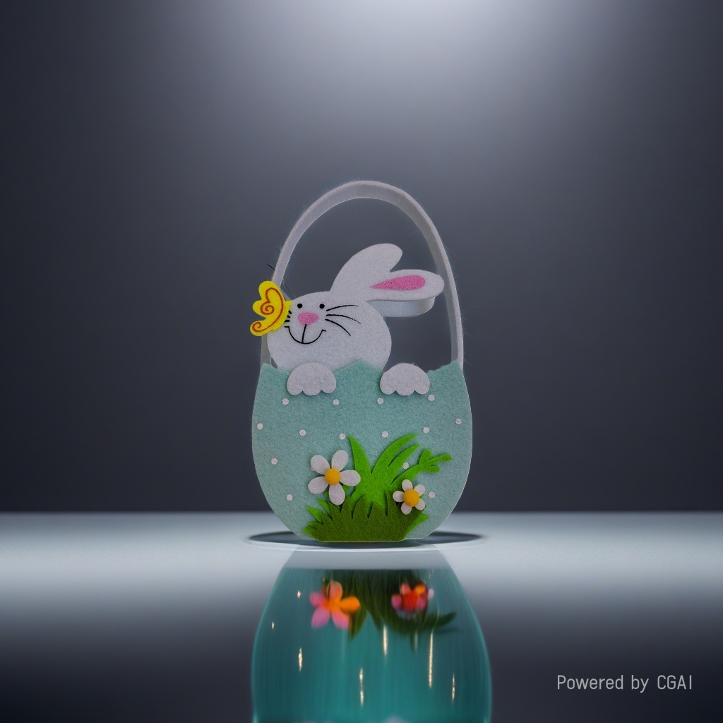Rabbit God Easter Rabbit Gift Bag: Simple PP handbag, frosted PVC plastic bag details Picture