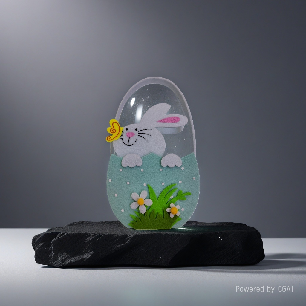 Rabbit God Easter Rabbit Gift Bag: Simple PP handbag, frosted PVC plastic bag Specification image