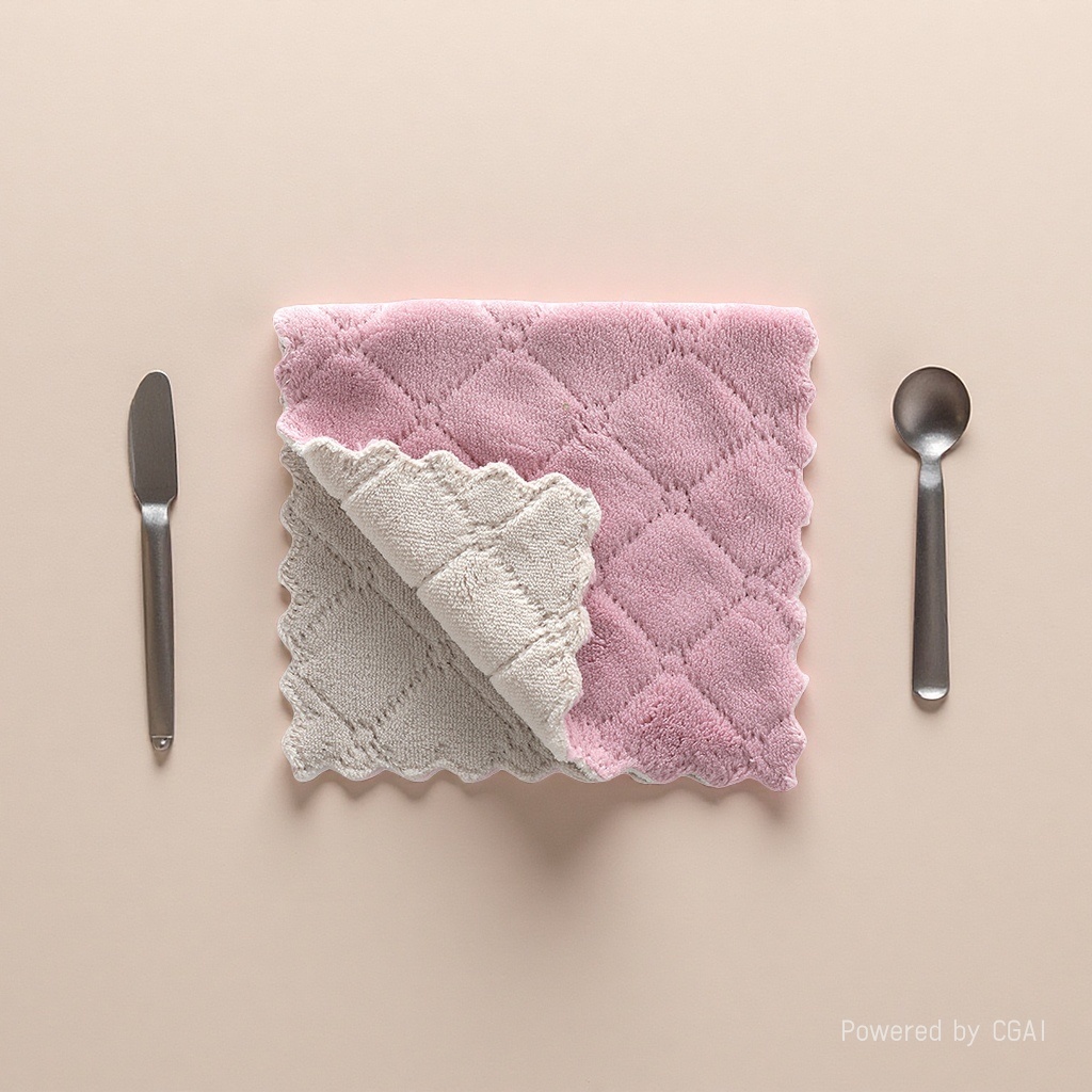 Pink diamond-patterned all-cotton towel 120g, hotel white towel soft and absorbent Application Scenario