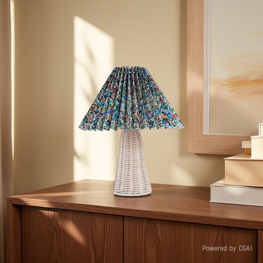 Wicker night light, desktop light, atmosphere sunset light, general lighting table lamp, night light, home decoration table lamp Application Scenario