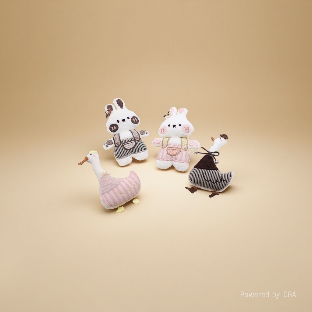 Korean-style forest-themed cute fabric cartoon goose accessories, children's clothing socks, bags, clothing, duck accessories and accessories from the manufacturer details Picture