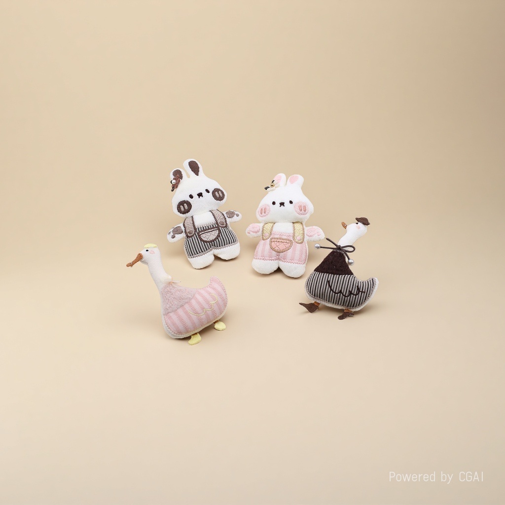 Korean-style forest-themed cute fabric cartoon goose accessories, children's clothing socks, bags, clothing, duck accessories and accessories from the manufacturer Specification image