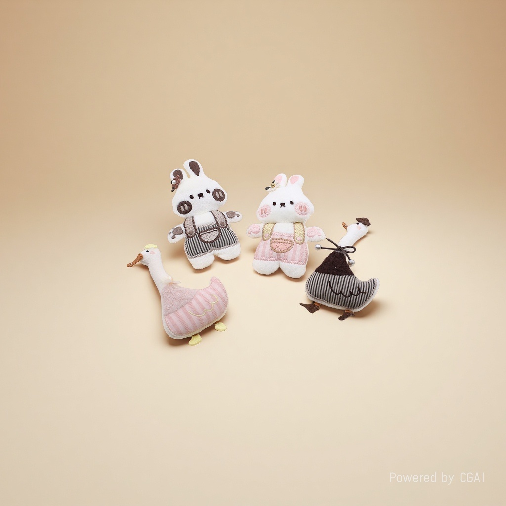 Korean-style forest-themed cute fabric cartoon goose accessories, children's clothing socks, bags, clothing, duck accessories and accessories from the manufacturer Item Picture