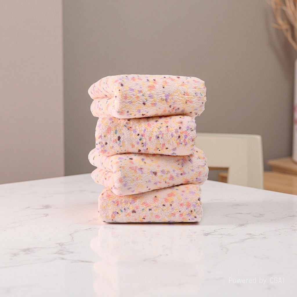 Creative colorful spotted pattern towels, color-changing towels, cartoon design, disposable underwear, European and American style