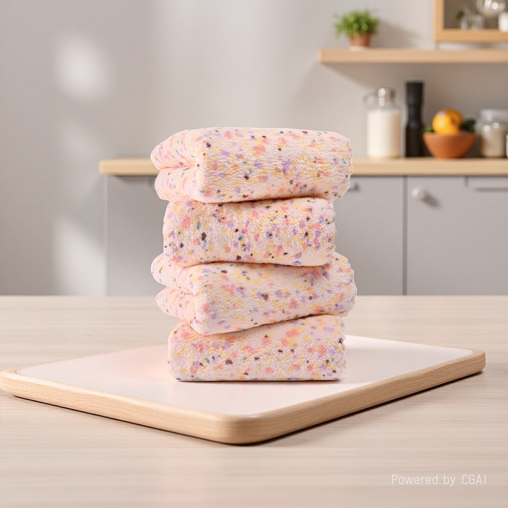 Creative colorful spotted pattern towels, color-changing towels, cartoon design, disposable underwear, European and American style Application Scenario