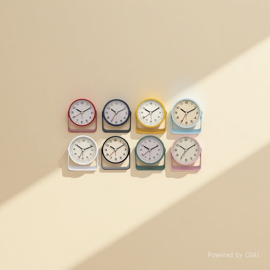 Colorful table clock, smart alarm clock, bedside clock Specification image