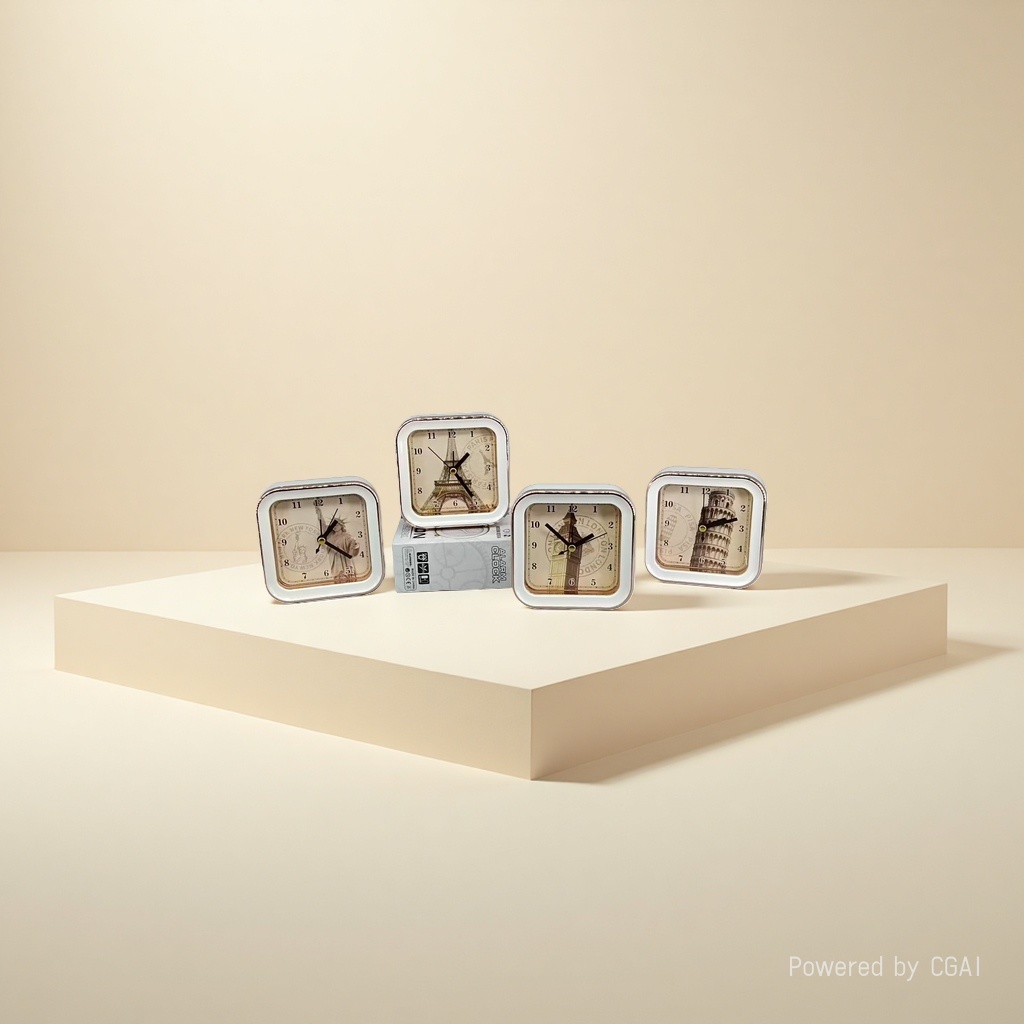 Smart decorative square bedside alarm clock Application Scenario