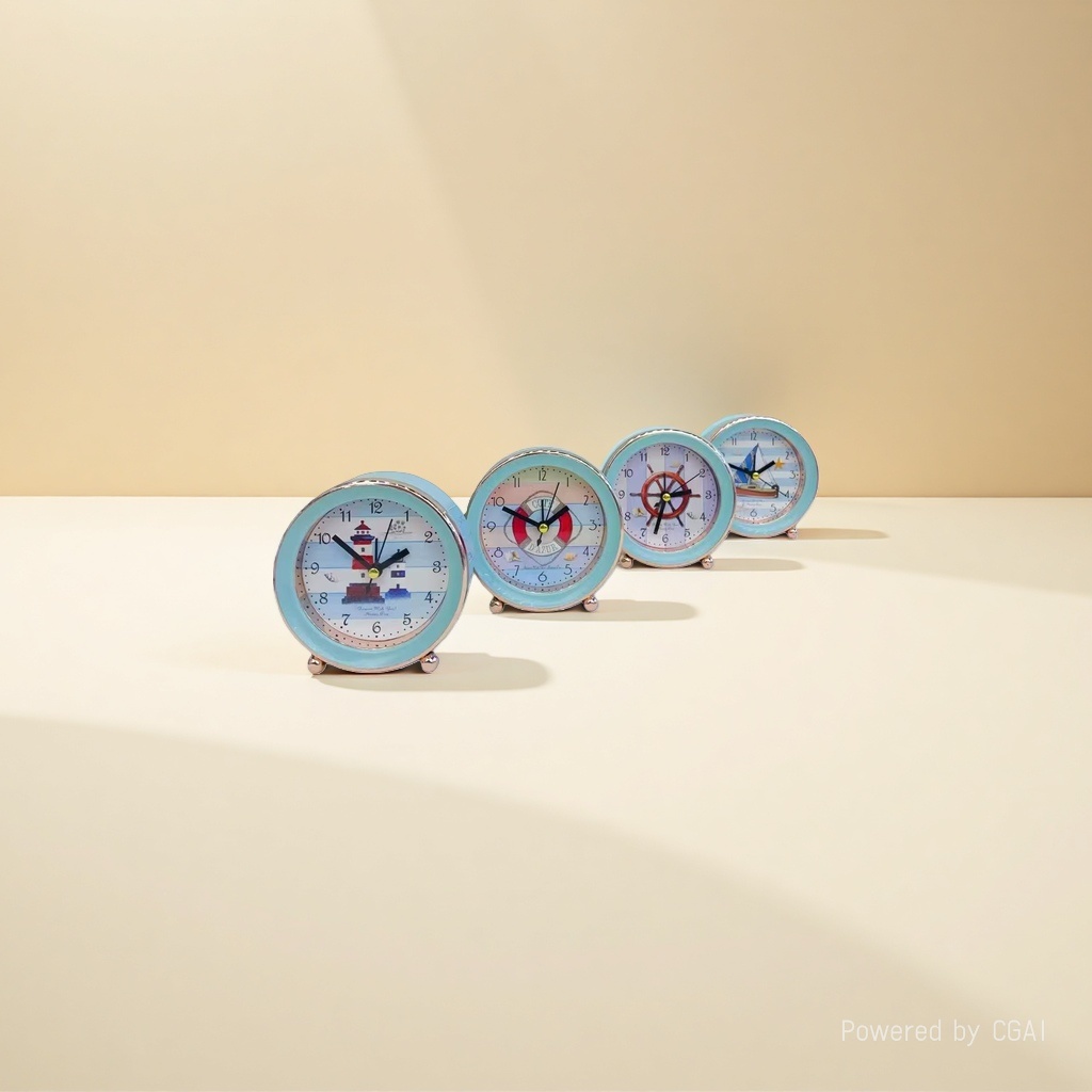 Smart decorative round bedside alarm clock, available in various sizes and styles Application Scenario