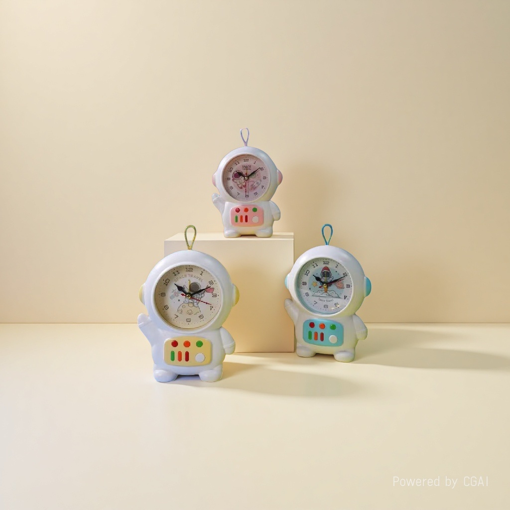 Cartoon astronaut shaped clock Specification image