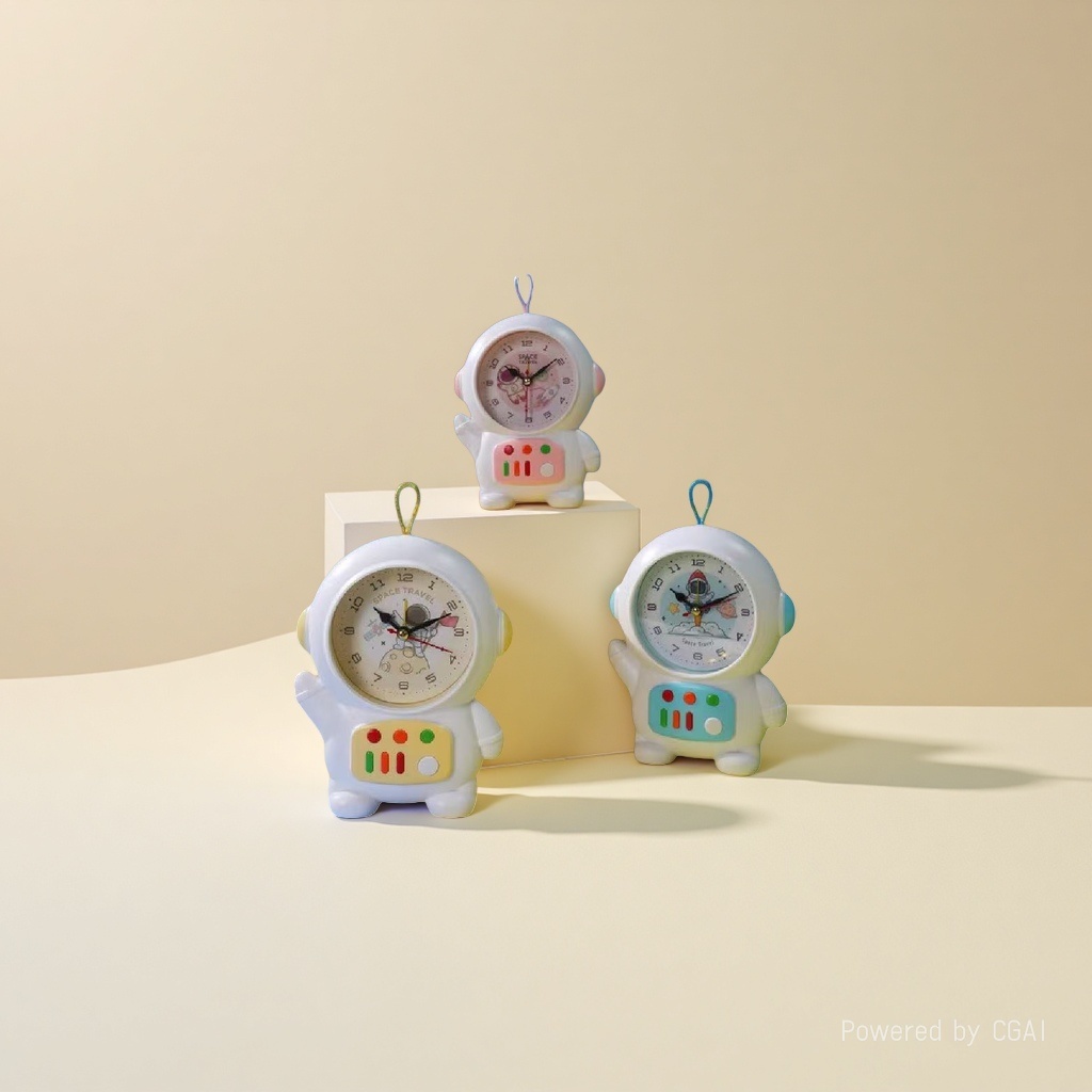 Cartoon astronaut shaped clock
