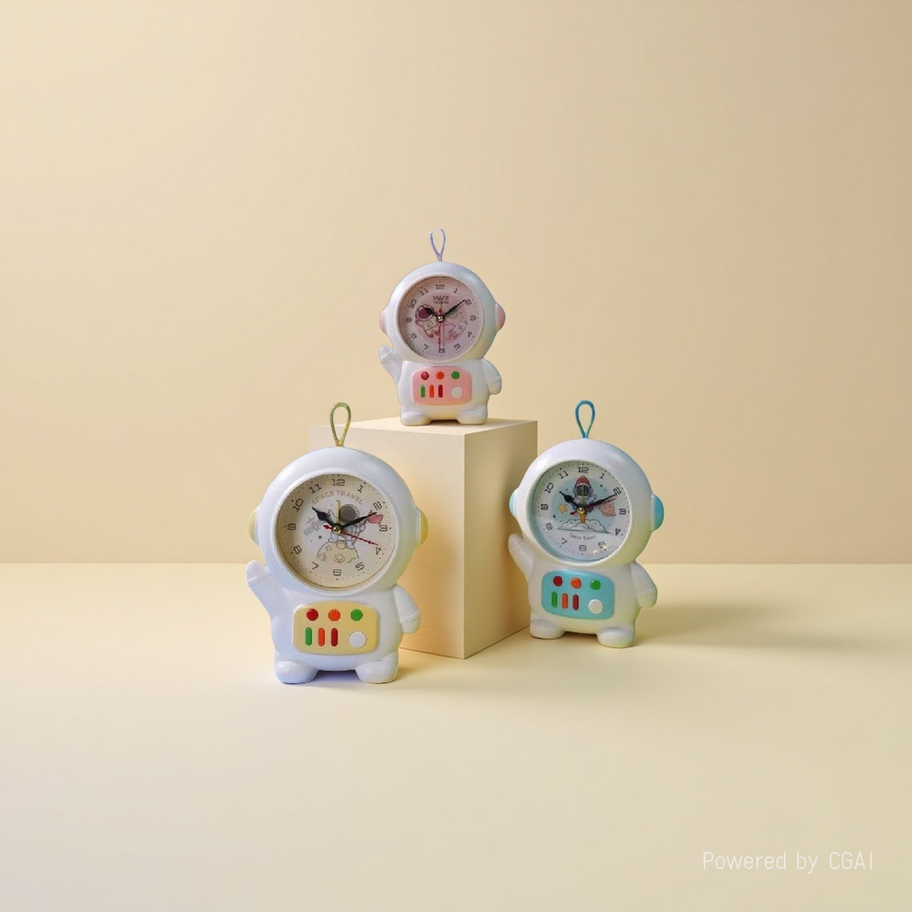 Cartoon astronaut shaped clock Application Scenario