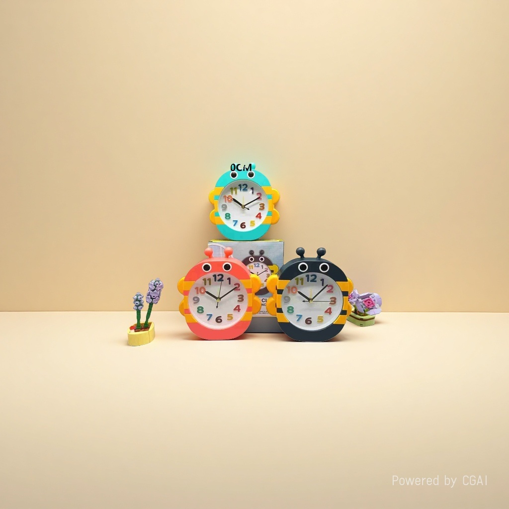Cartoon-shaped smart alarm clock bedside clock details Picture