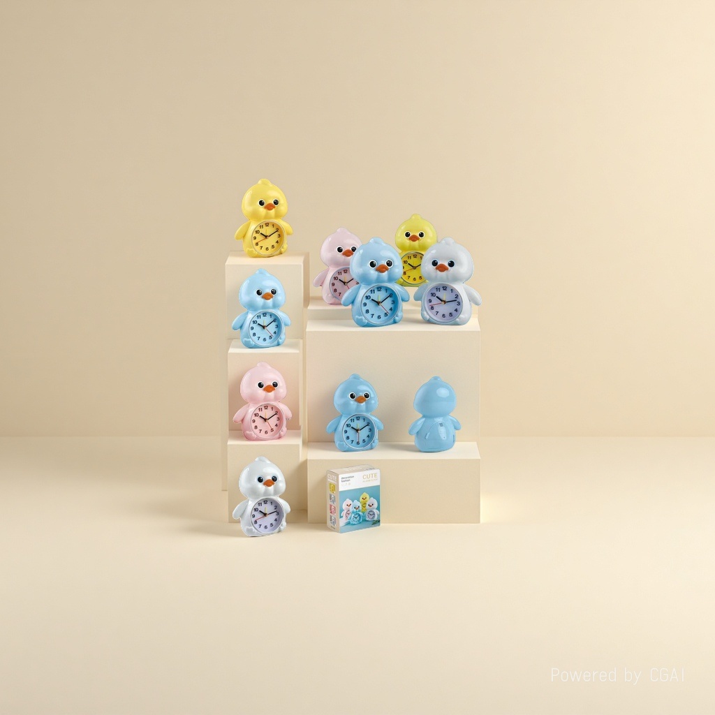 Cute little yellow duck-shaped smart bedside alarm clock Specification image
