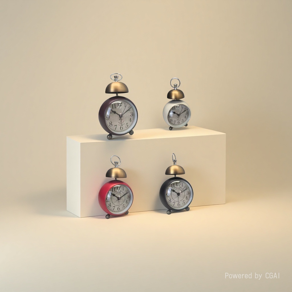 Retro-style smart alarm clock, bedside clock, 12-hour alarm clock Specification image