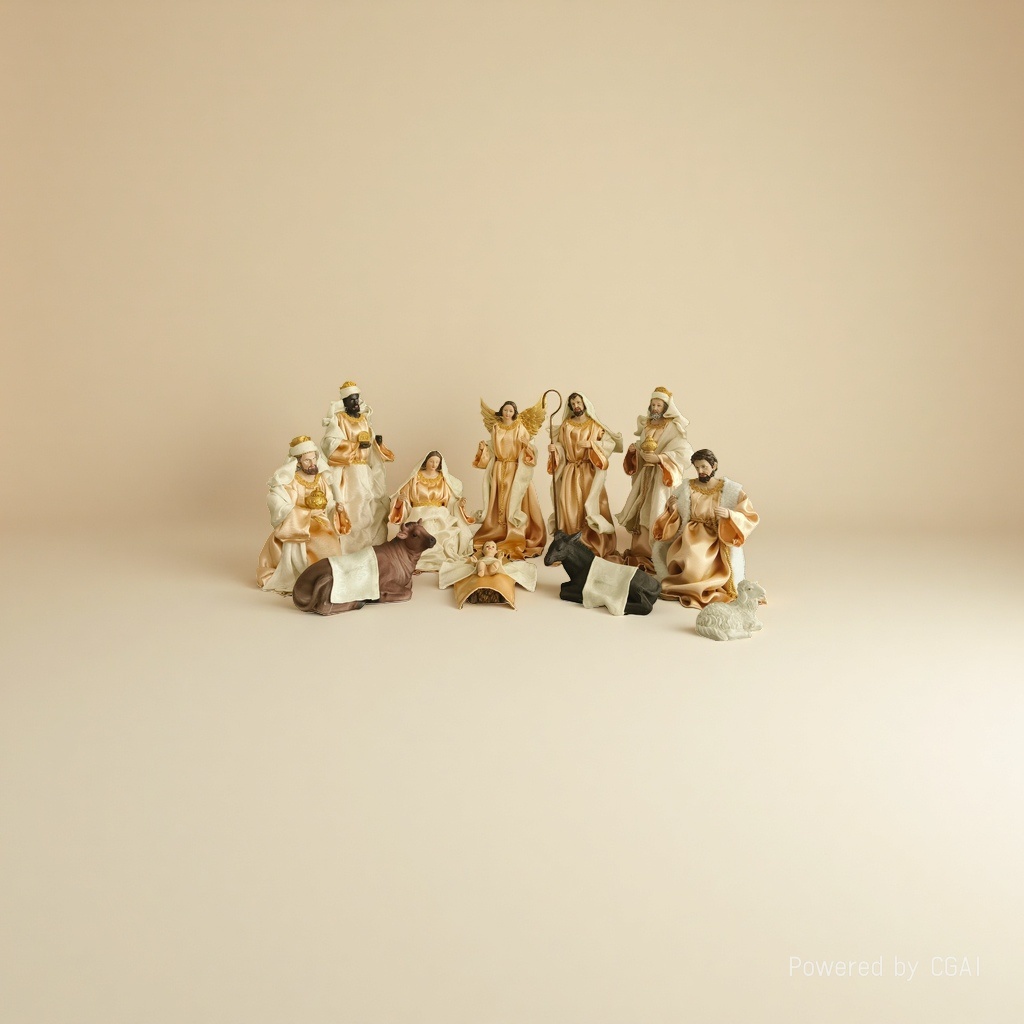 Scene display of the Nativity figure of Jesus