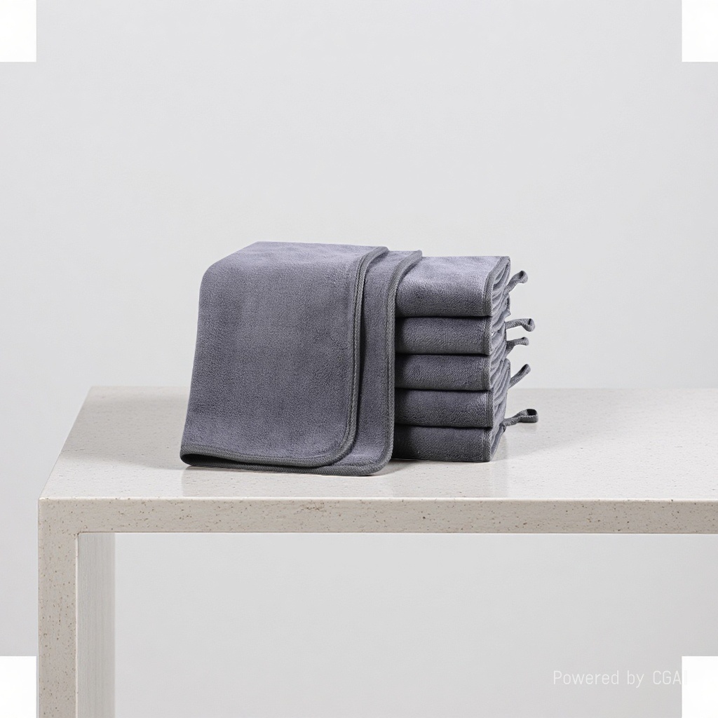 Grey all-cotton 120g hotel towel, white towel supplies, antibacterial and soft details Picture