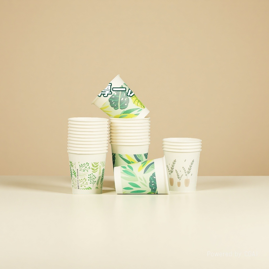 纸杯一次性批发整箱9盎司定制做logo广告杯加厚家用喝茶饮水杯子